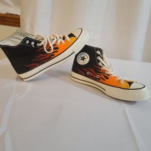 Converse sneakers, 8 men's, flames, New no tags
